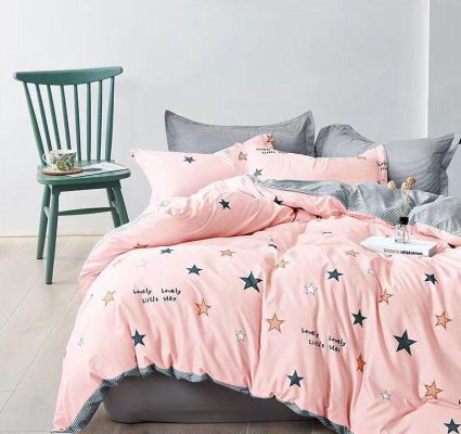 Комплект спално бельо от 4 части с ластик E017