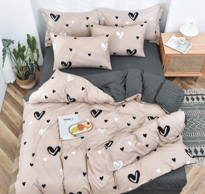 Комплект спално бельо от 4 части с ластик E024