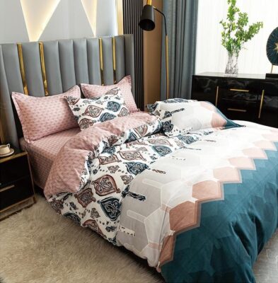 Комплект спално бельо от 4 части с ластик E079