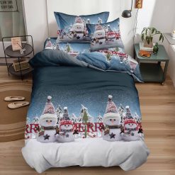 Коледен единичен комплект спално бельо с ластик - Т1KL008