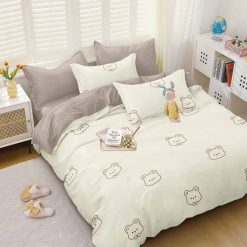 Комплект спално бельо от 4 части с ластик E116