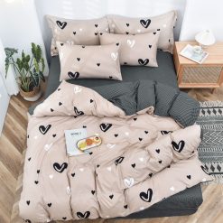 Единичен комплект спално бельо с ластик - YE026