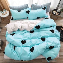 Единичен комплект спално бельо с ластик - YE034