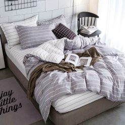 Единичен комплект спално бельо с ластик - YE013