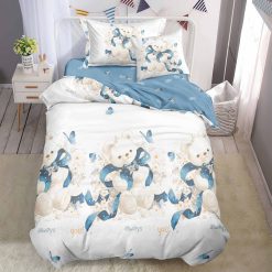 Единичен комплект спално бельо с ластик - T60-002