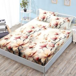 Долен чаршаф с ластик и 2бр. калъфки - 3L114