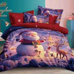 Коледен комплект спално бельо от 6 части Q2041