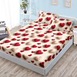 Долен чаршаф с ластик и 2бр. калъфки - 3J-074