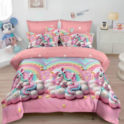 Комплект спално бельо от 6 части с ластик Л0303