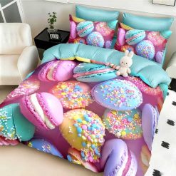 Комплект 5D спално бельо от 6 части с ластик  - 5D016