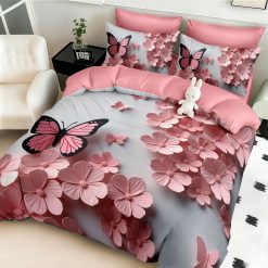 Комплект 5D спално бельо от 6 части с ластик  - 5D015