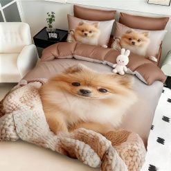 Комплект 5D спално бельо от 6 части с ластик  - 5D004