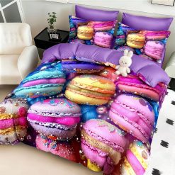 Комплект 5D спално бельо от 6 части с ластик  - 5D008