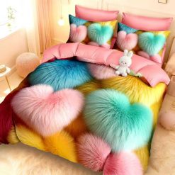 Комплект 5D спално бельо от 6 части с ластик  - 5D007